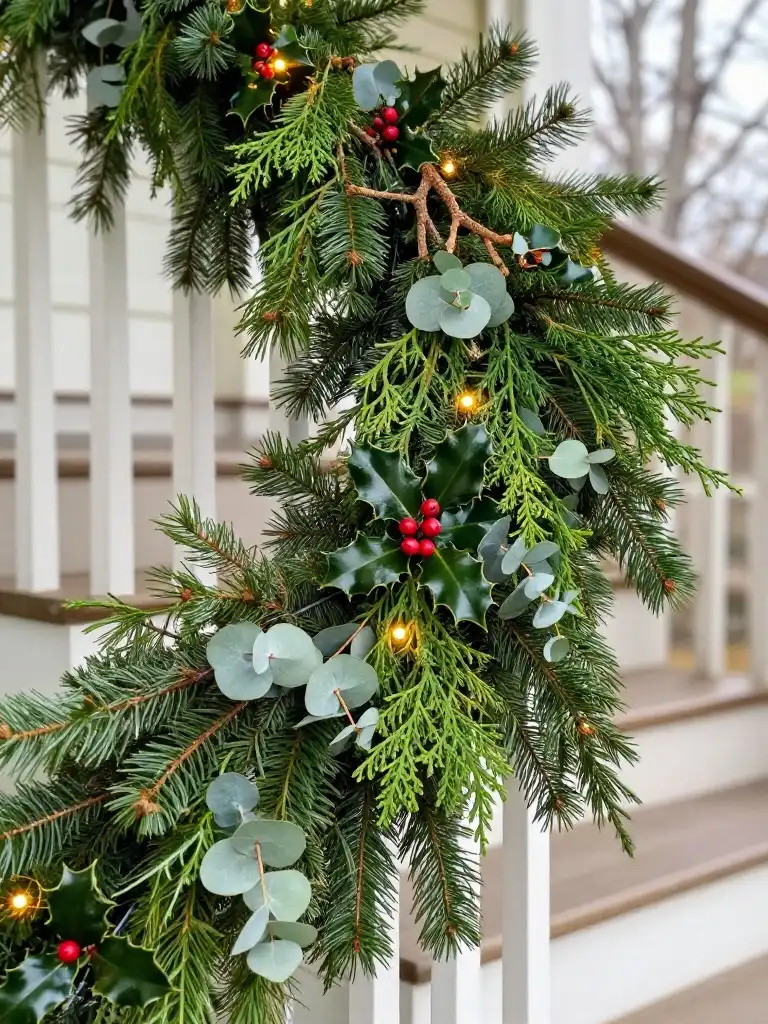Evergreen Garlands and Greenery: How to Add Natural Beauty to Your Porch