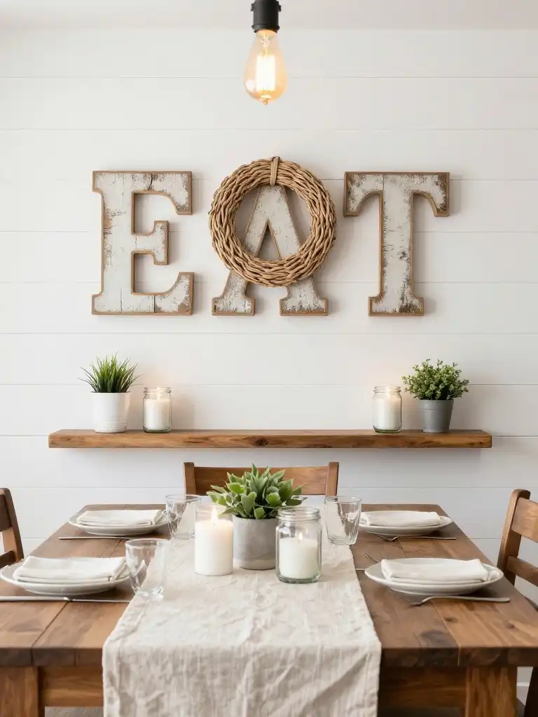Farmhouse Dining Room Wall Decor for a Cozy Feel