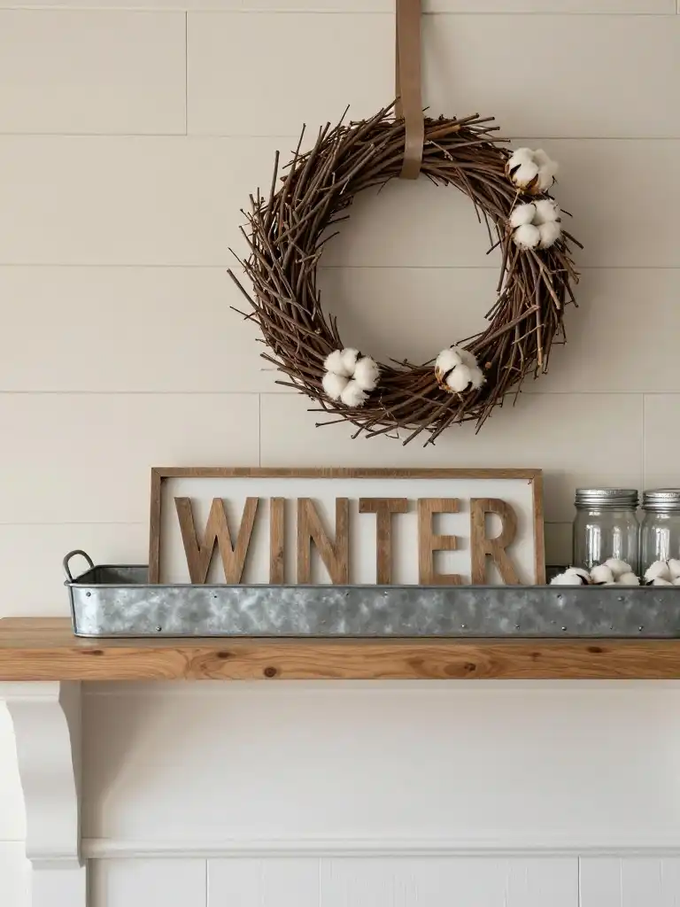 Farmhouse Winter Mantel Ideas You Will Love