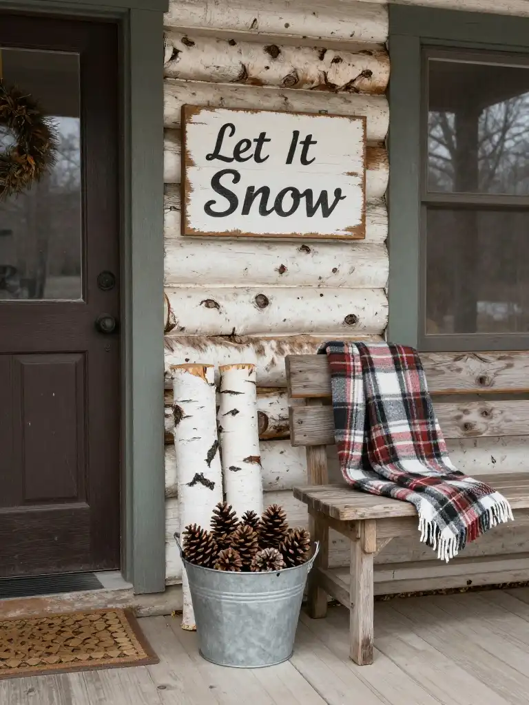 Farmhouse Winter Porch Decor Ideas for a Rustic and Warm Look