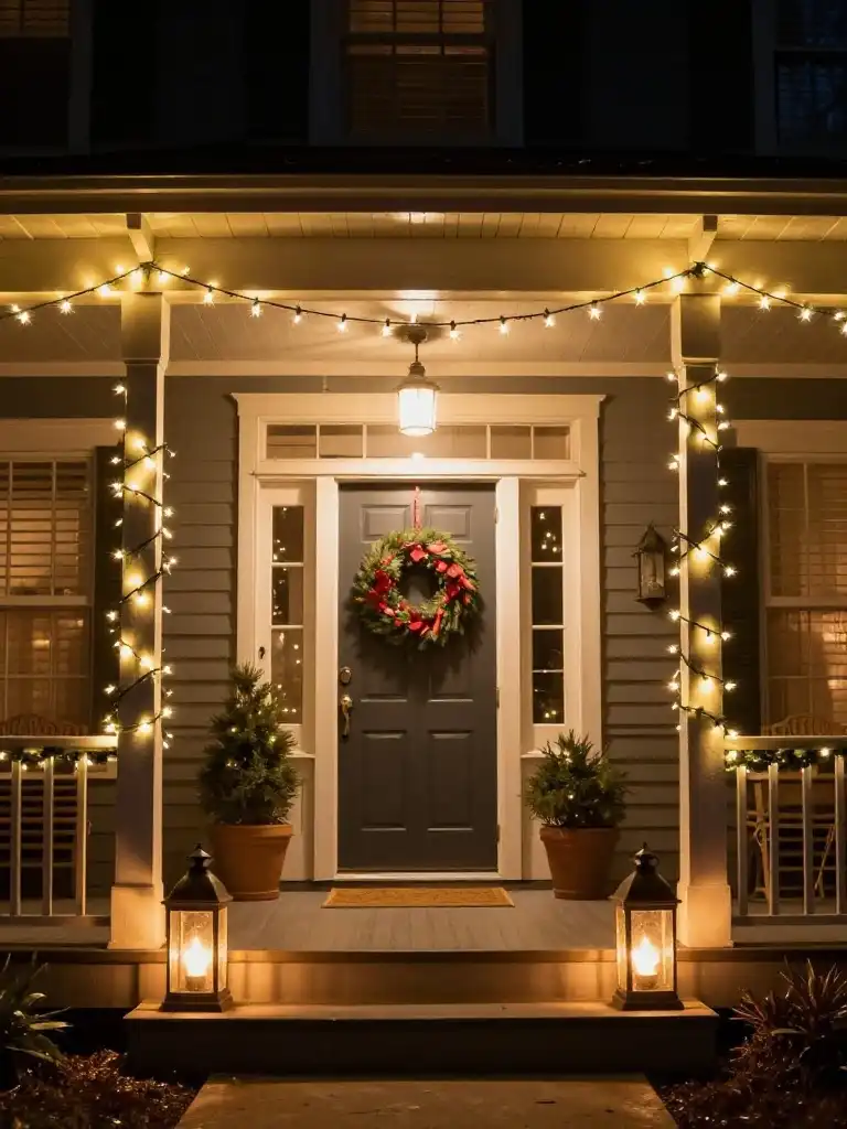 Front Porch Christmas Lighting Ideas for a Magical Glow