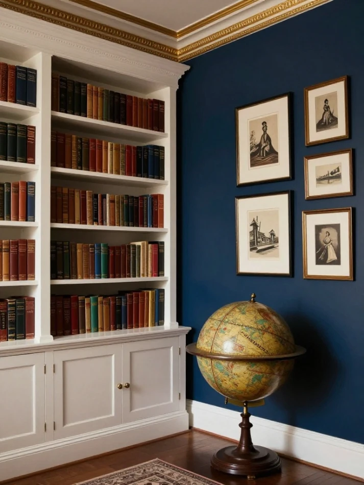 Home Library Color Schemes and Wall Ideas