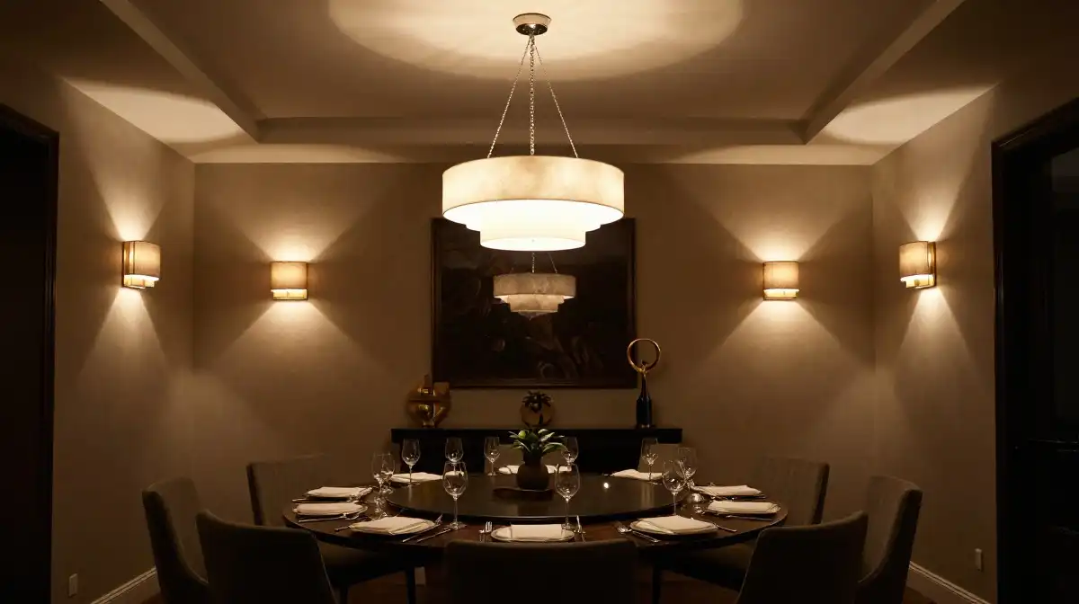 How Lighting Transforms an Elegant Dining Room