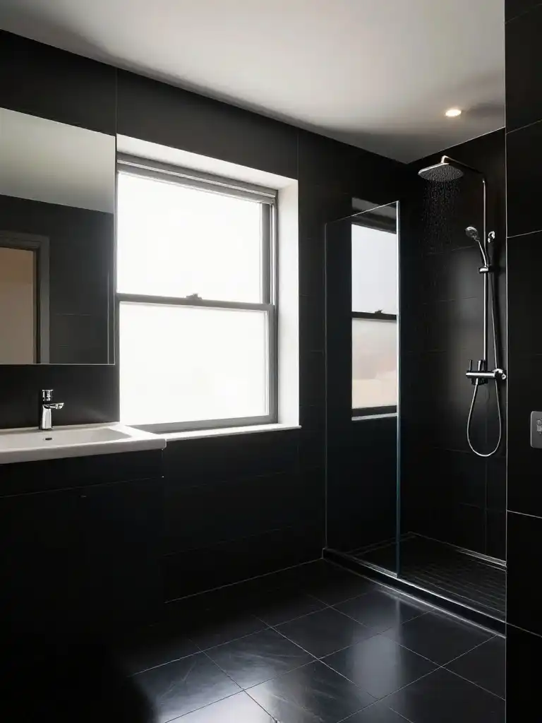 How to Brighten a Dark Black Bathroom Without Losing Style