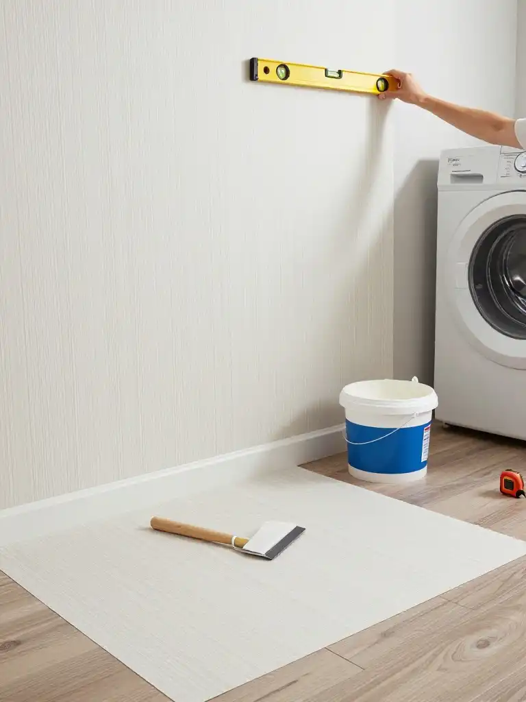 How to Install Wallpaper in a Laundry Room Step by Step