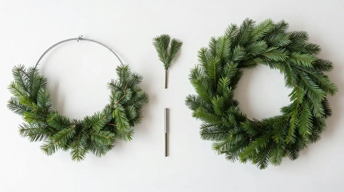 How to Make a Long-Lasting Faux Winter Greenery Wreath