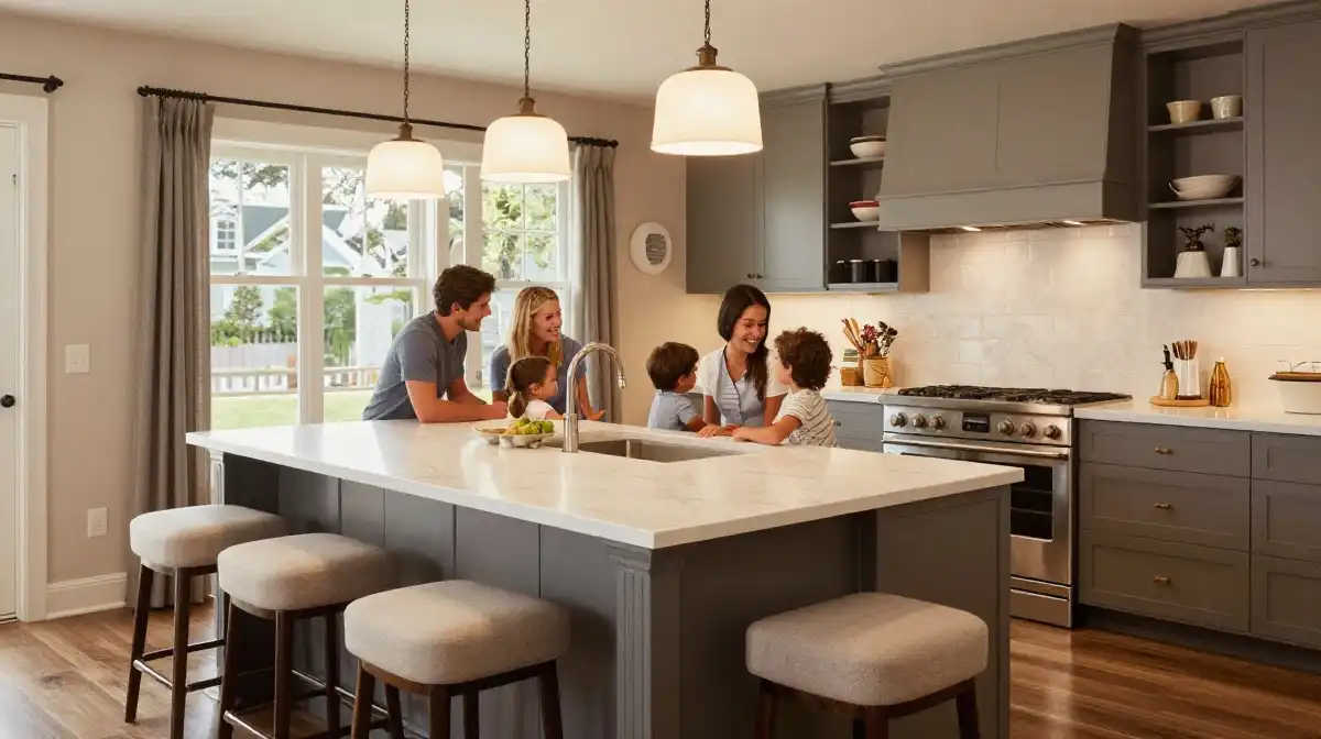 Install a Kitchen Island with Built-In Seating