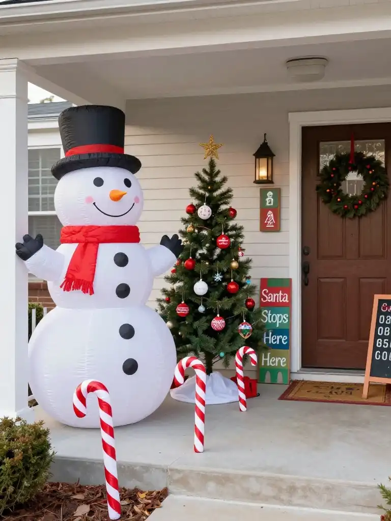 Kid-Friendly and Fun Christmas Porch Decoration Ideas