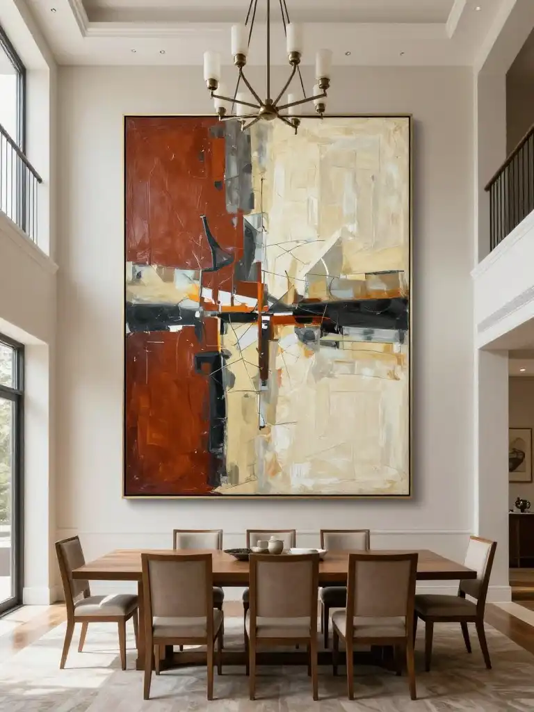 Large Wall Decor Ideas for Spacious Dining Rooms