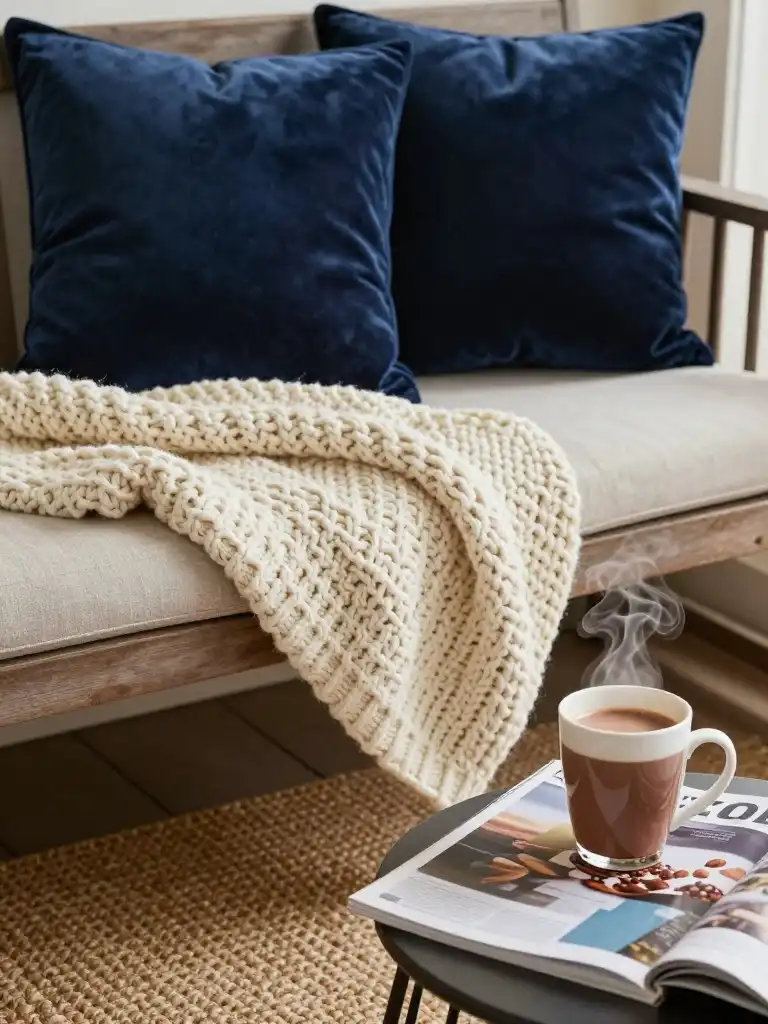 Layered Textures: Using Throws, Pillows, and Rugs for a Cozy Winter Porch