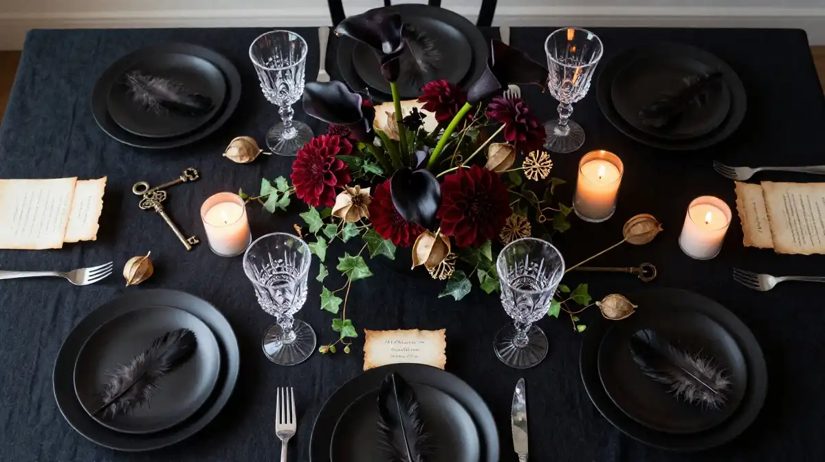 Luxury Halloween Table Decor for a Stylish Dinner Party