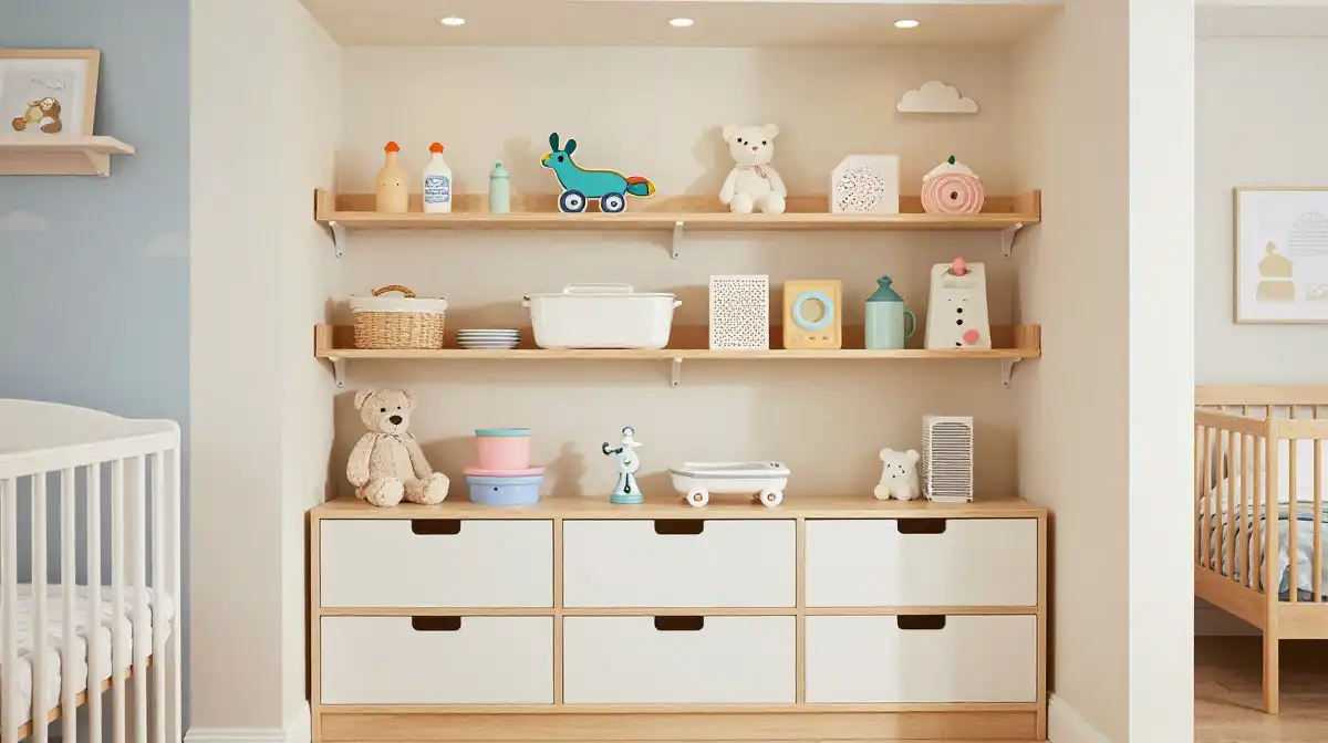  Maximize Storage Solutions in a Small Baby Girl Nursery (Small Baby Girl Nursery Ideas Organization Tips)