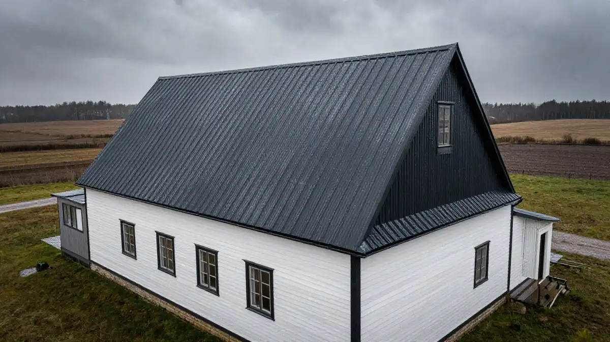 Metal Roof Farmhouse Exterior Ideas for a Rustic Finish