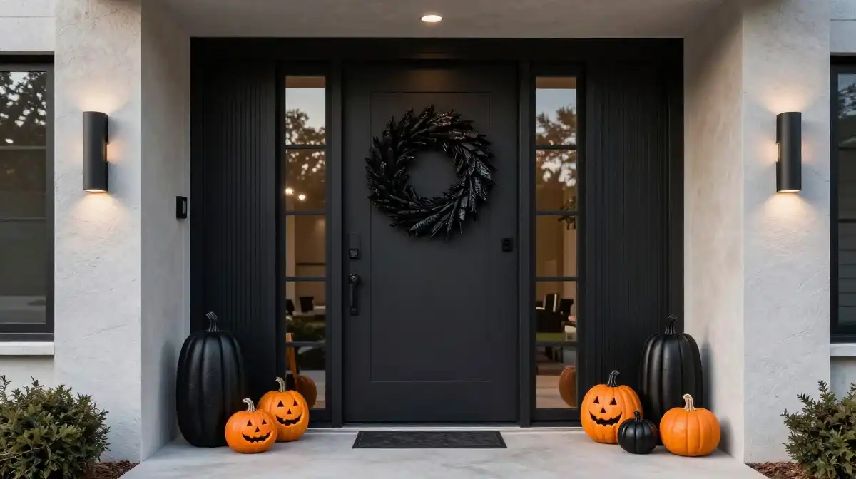 Modern Halloween Door Decorations for Stylish Homes