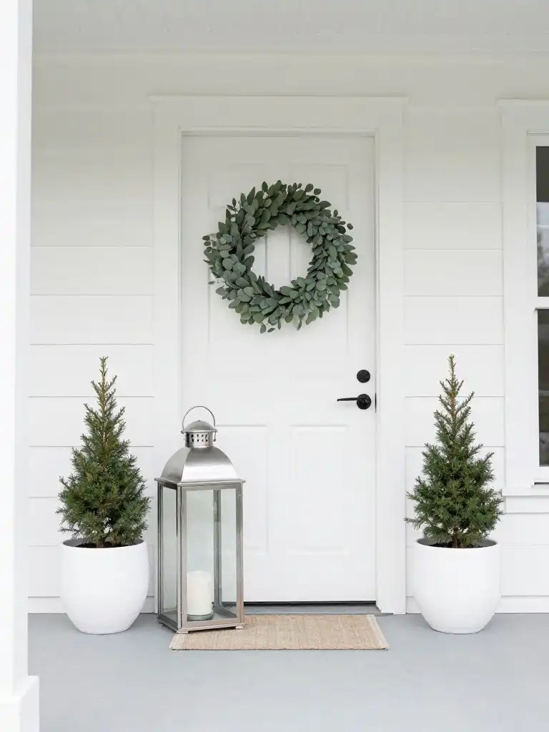 Neutral and Minimalist Winter Porch Color Palettes That Always Look Elegant