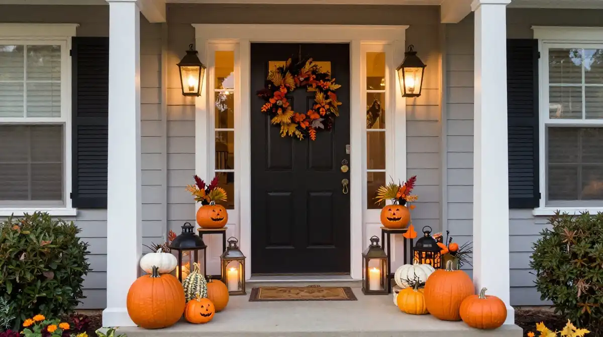 Outdoor Halloween Porch and Door Decorating Tips