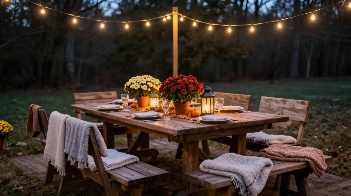 Outdoor Thanksgiving Table Decoration Ideas