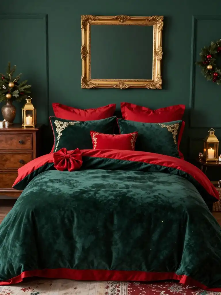 Red and Green Christmas Bedroom Ideas That Never Go Out of Style