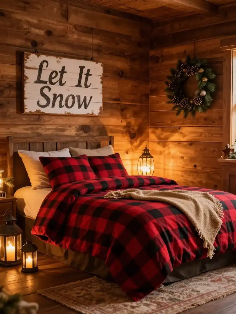 Rustic Christmas Bedroom Decor Ideas for a Warm Holiday Feel