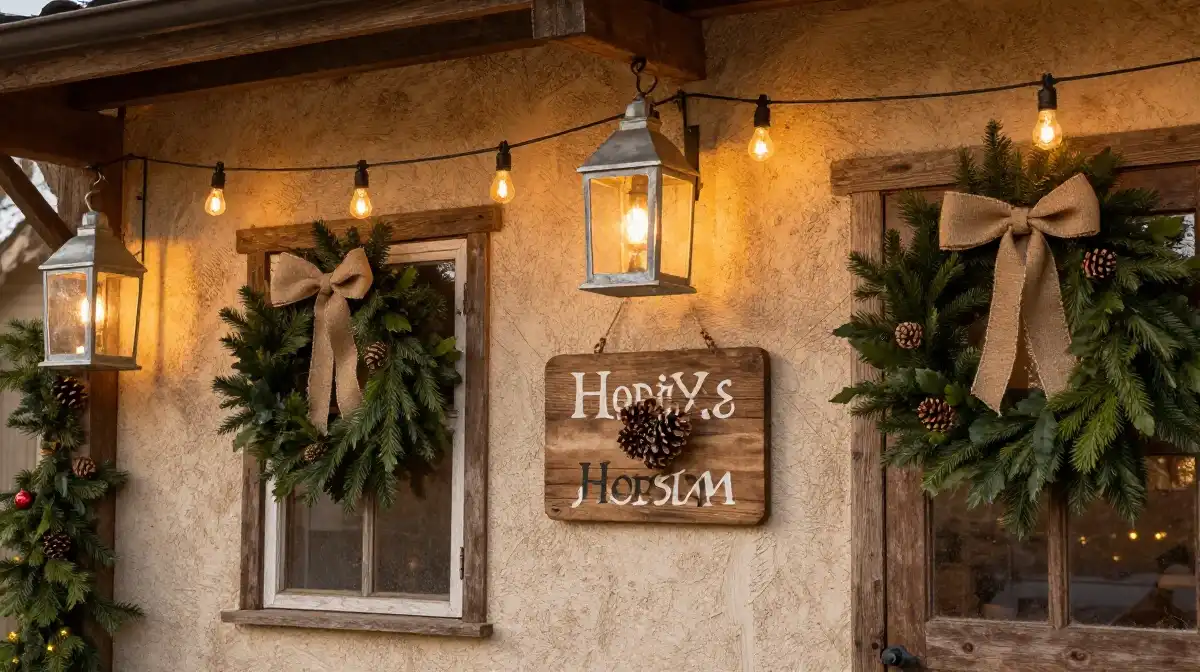  Rustic Outdoor Christmas Decorations for a Cozy Look