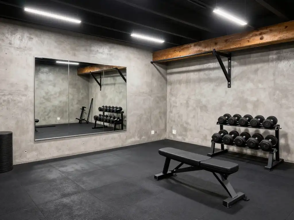 Unfinished Basement Home Gym Ideas for a Functional Workout Zone