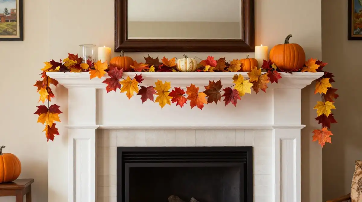  Use Fall Garlands and Autumn Leaves for Seasonal Charm