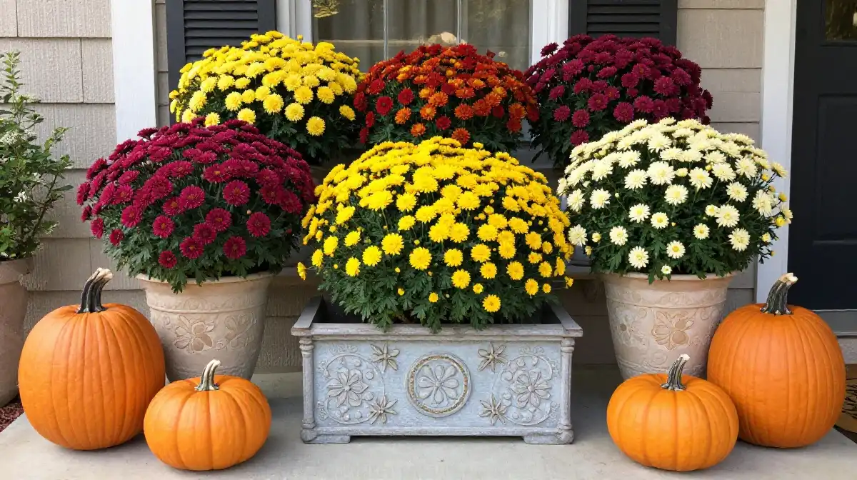 Using Mums and Seasonal Flowers to Brighten Your Porch