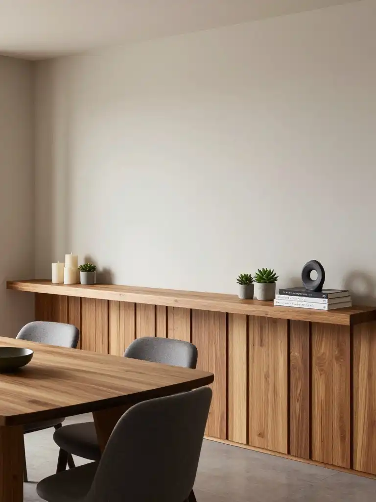 Wall Shelves and Decorative Panels for Dining Rooms