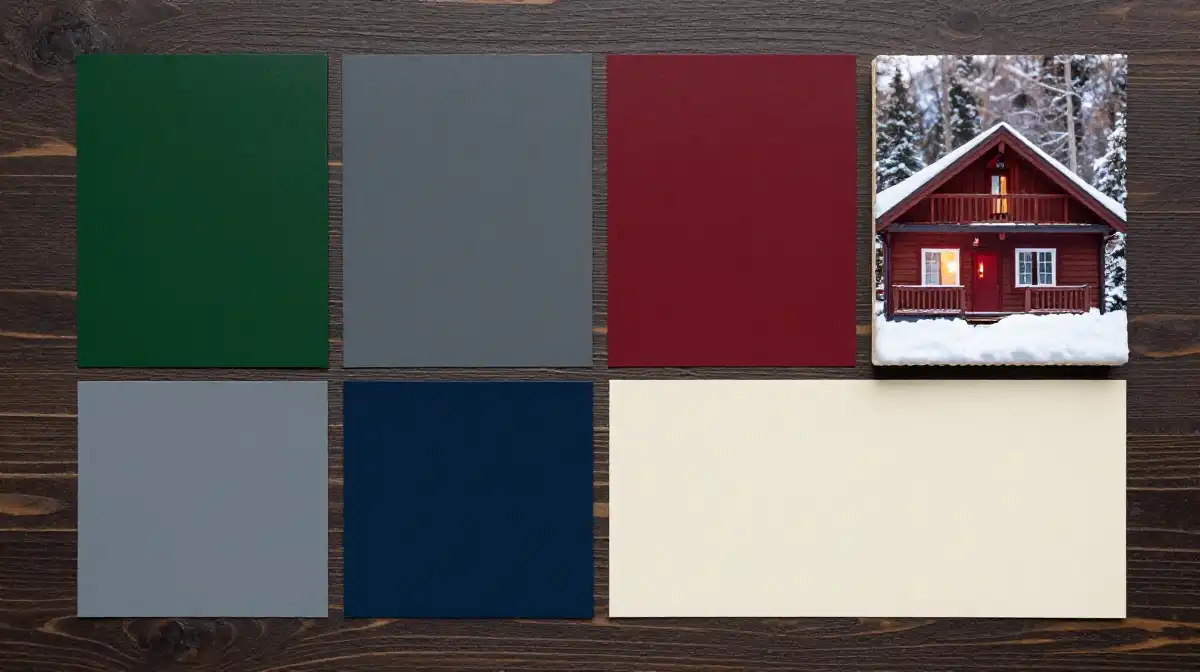 Winter Cabin Exterior Color Palettes That Work With Snowy Landscapes
