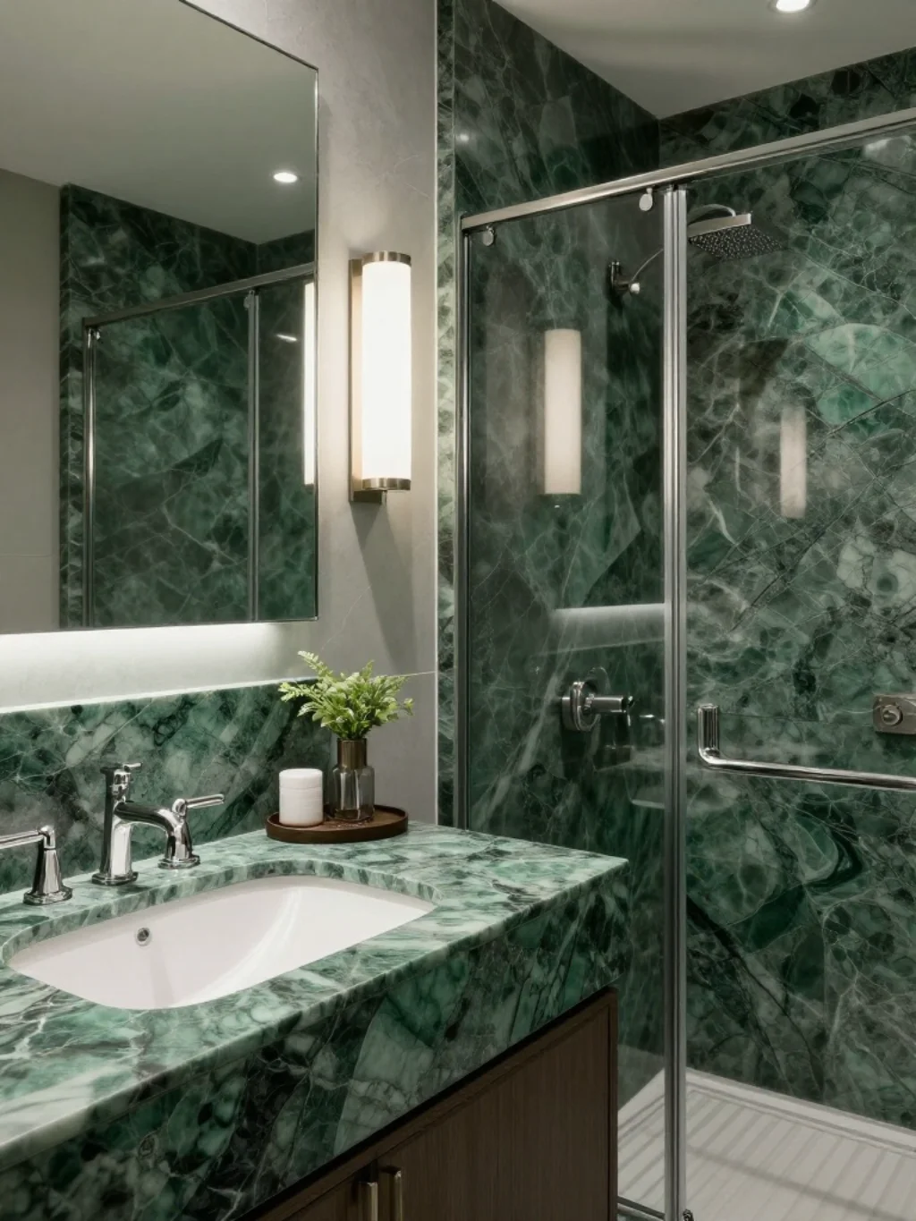Green Marble Bathroom Ideas for a High-End Feel