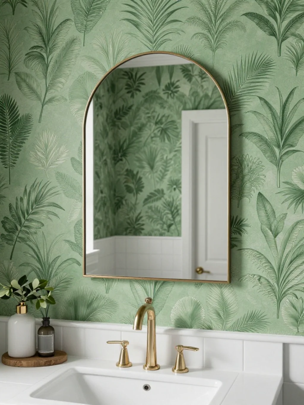 Green Bathroom Wallpaper Ideas