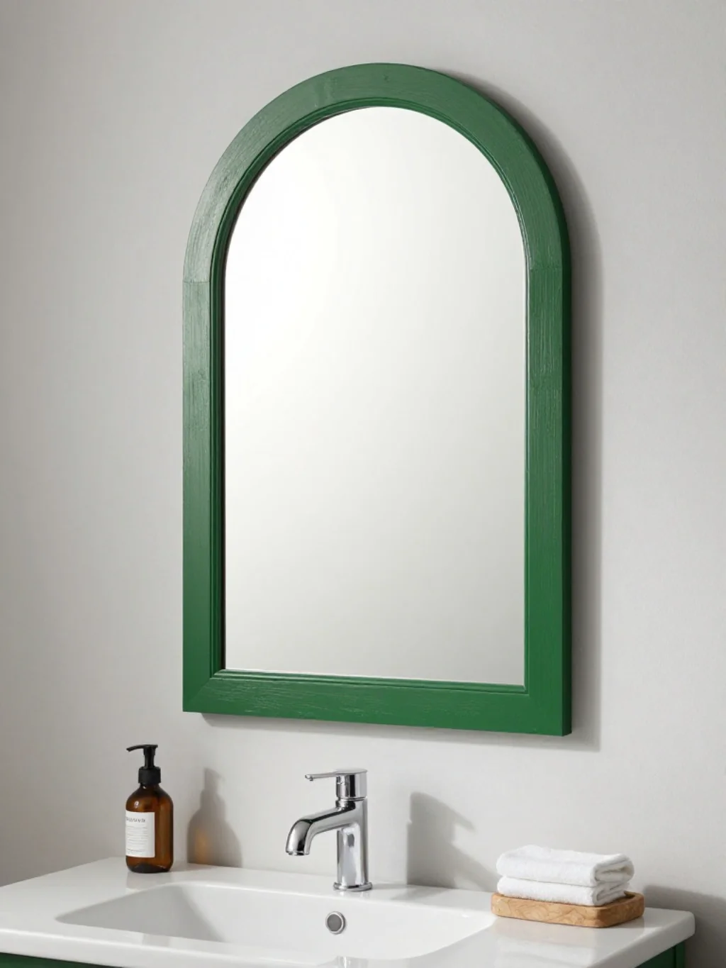 Green Bathroom Mirror Frame Styles