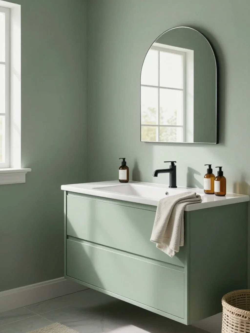 2. Sage Green Bathroom Ideas for a Calming Retreat