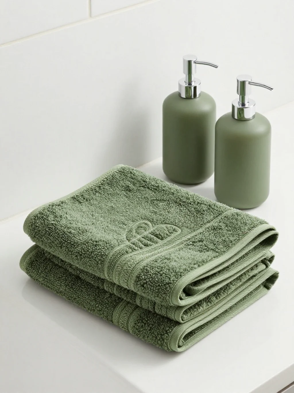 Green Bathroom Towel and Accessory Ideas