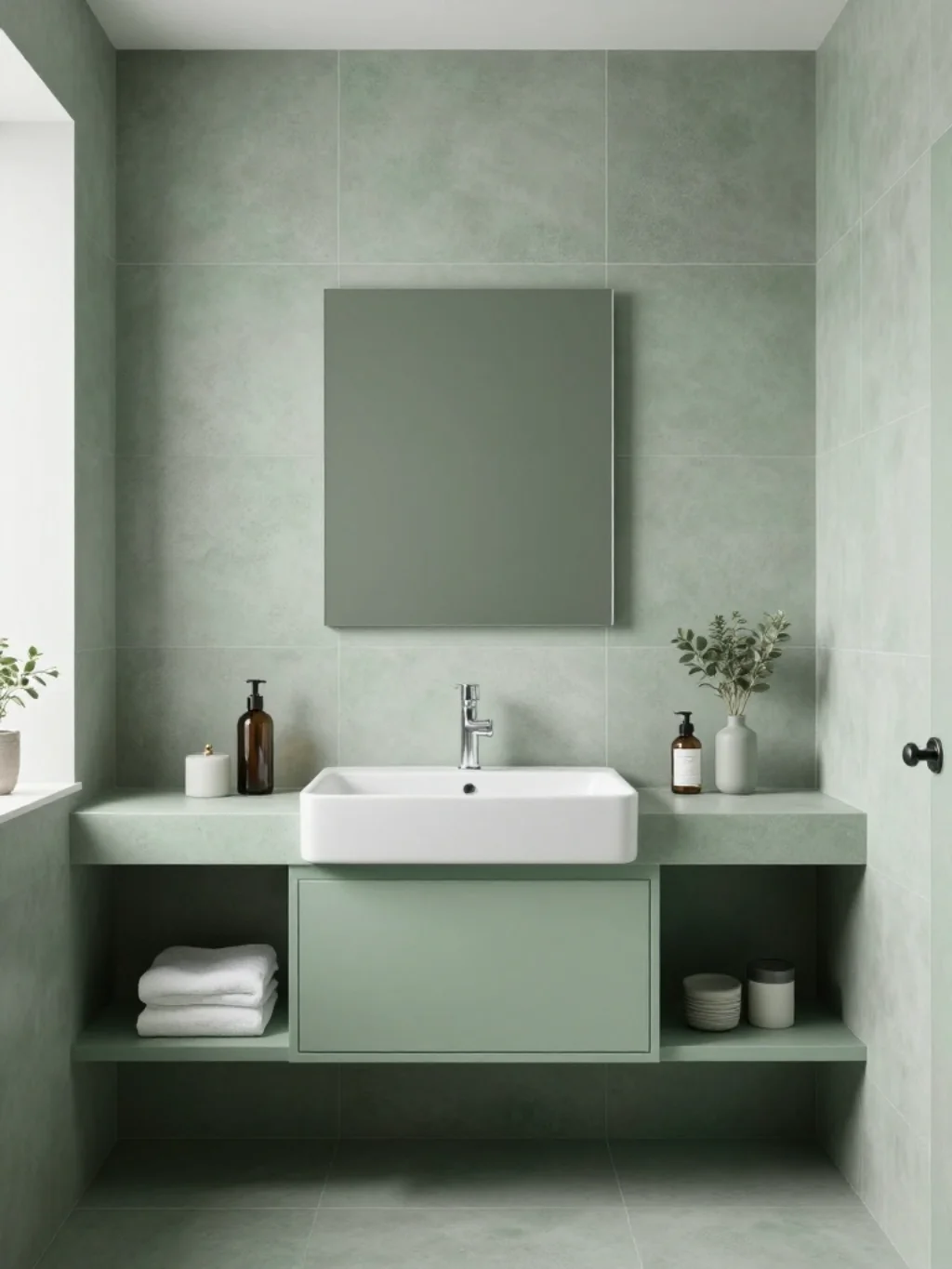 Green Bathroom Ideas for Minimalist Design