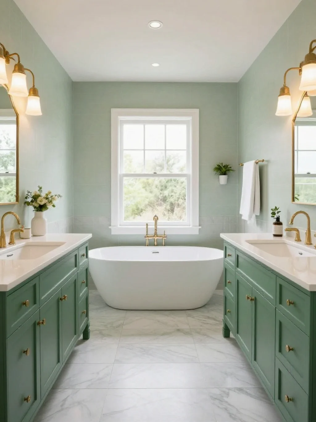Green Bathroom Ideas for Master Bathrooms
