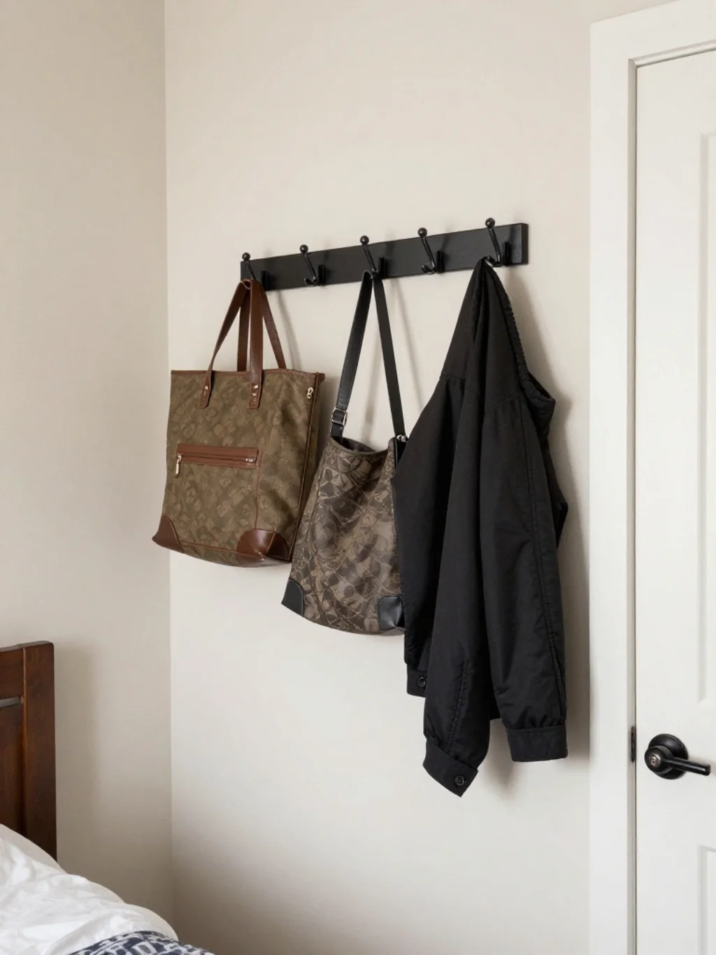 Add Hooks Instead of Bulky Furniture