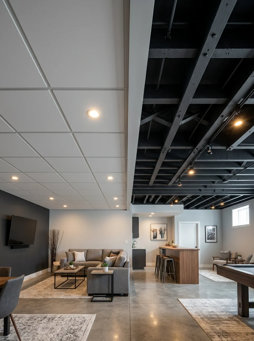 Basement Ceiling Ideas for a Finished Look