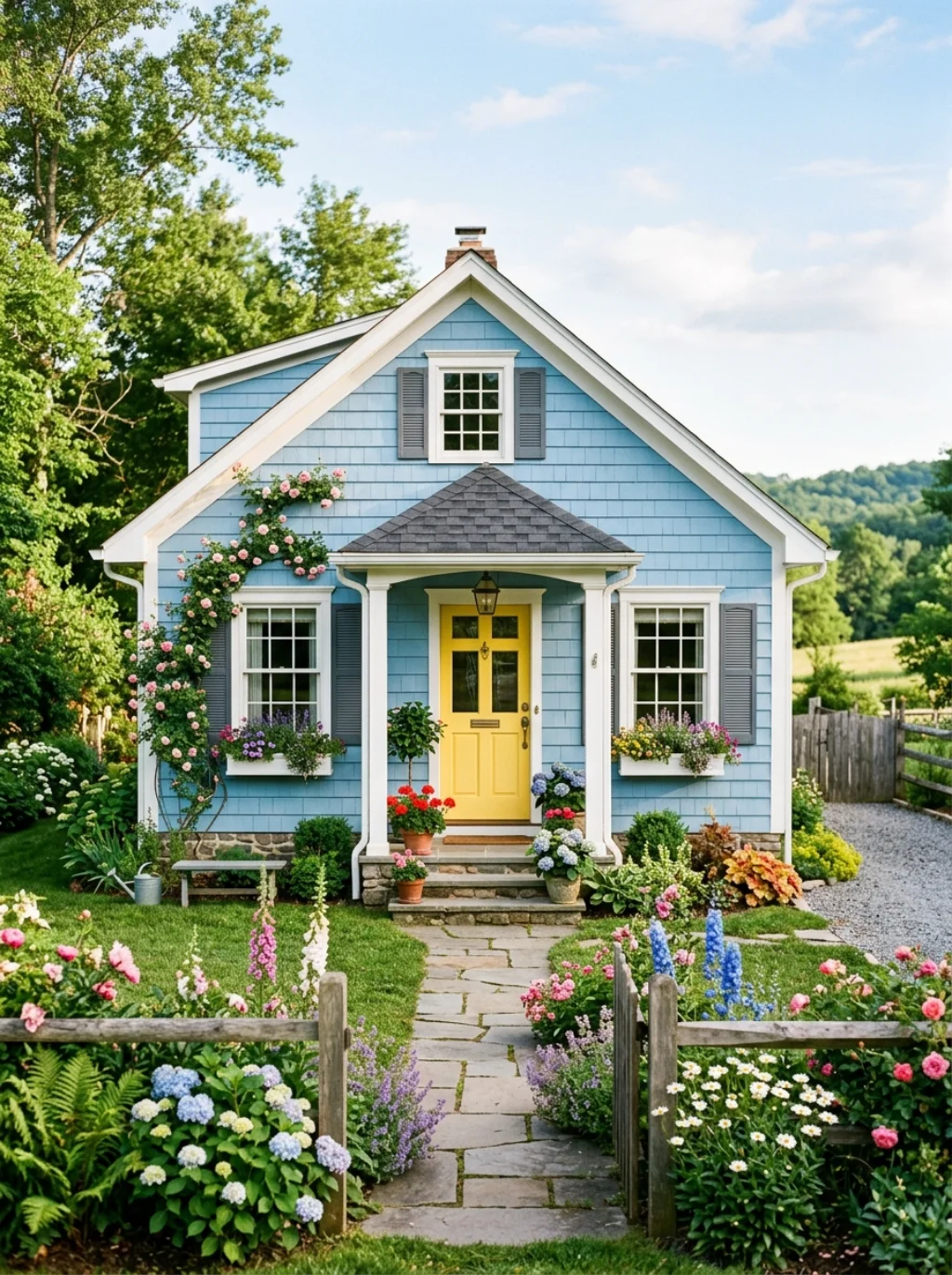 Best Front Door Colors for a Blue House