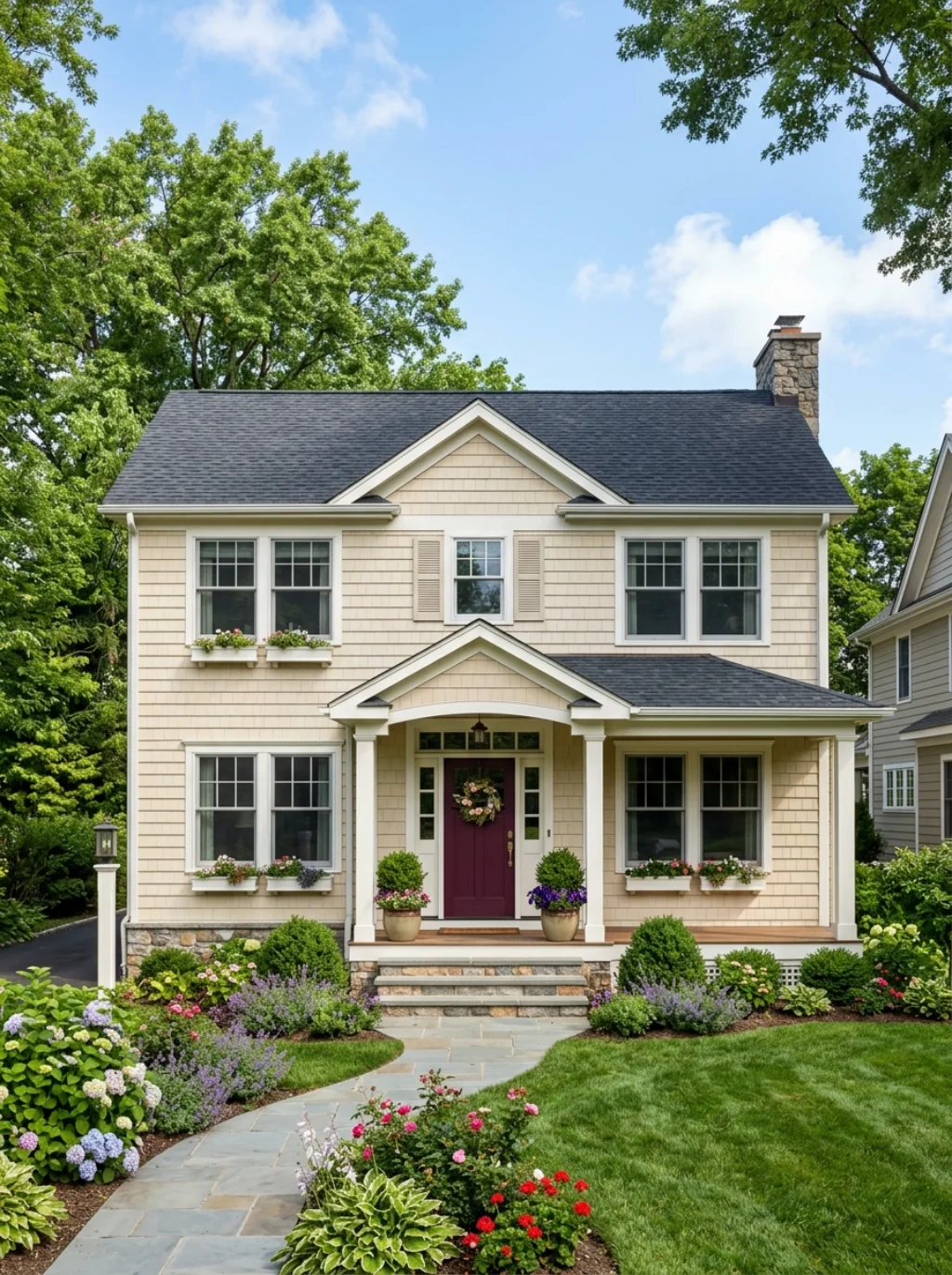 Best Front Door Colors for a Tan or Cream House