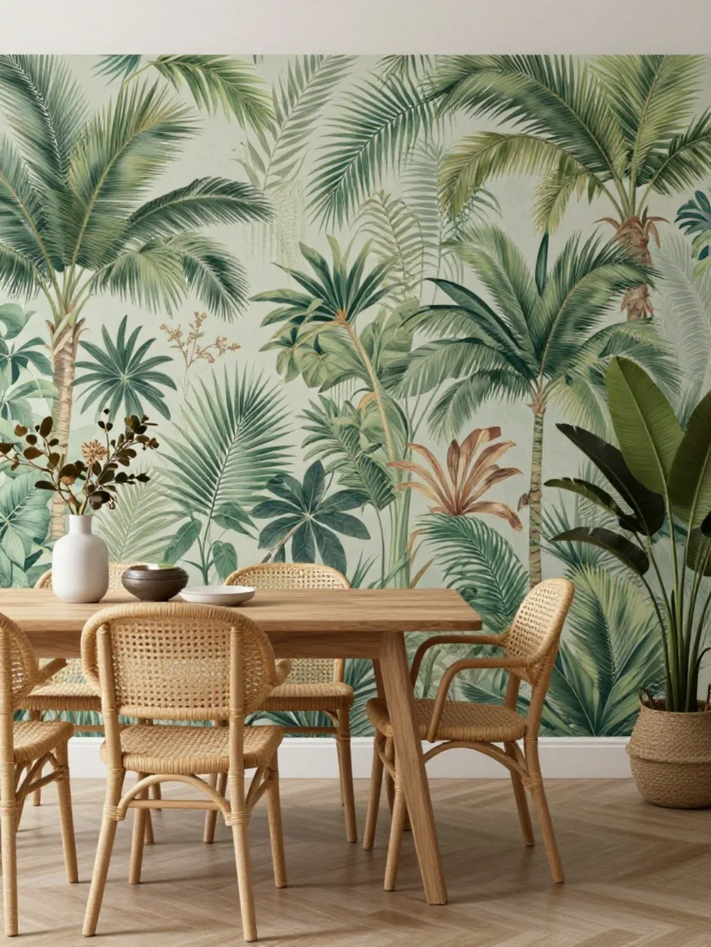 Botanical Wallpaper for a Nature-Inspired Space