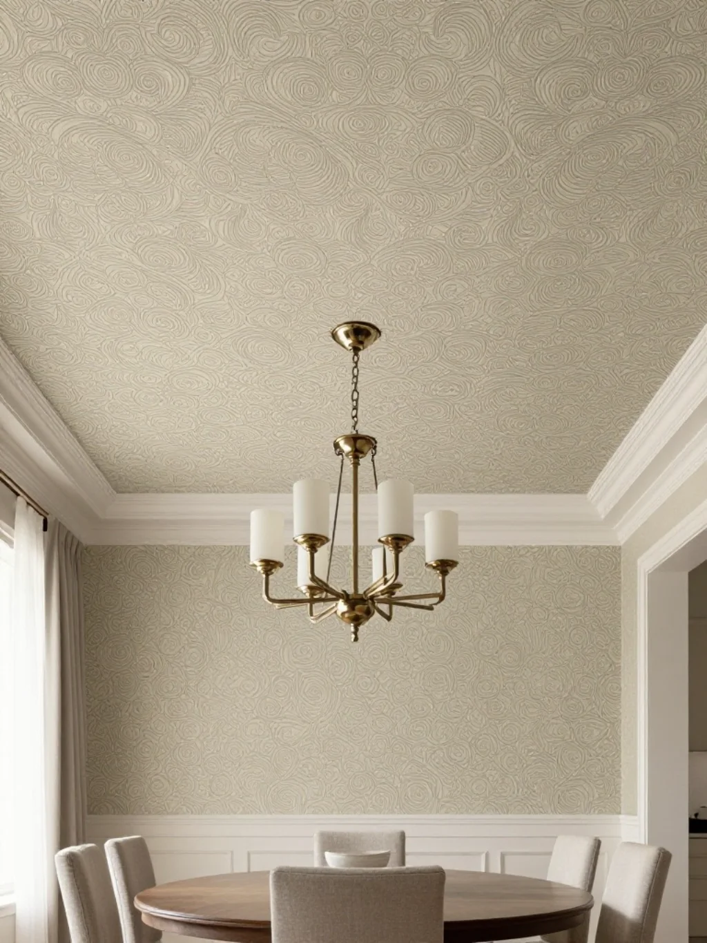 Ceiling Wallpaper for Dining Rooms