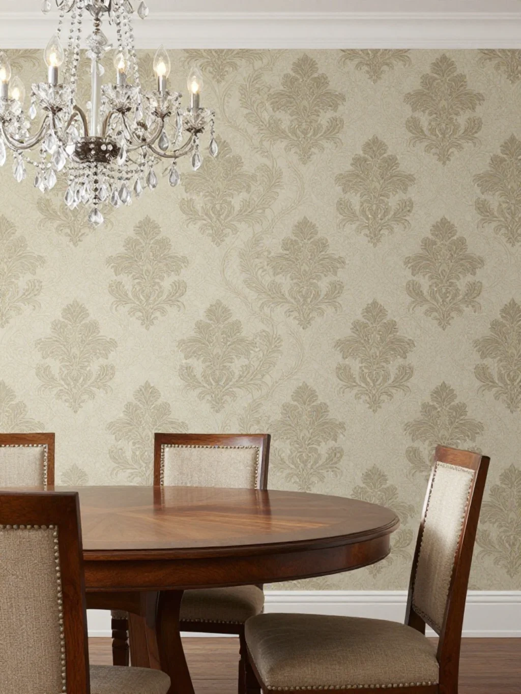 Damask Wallpaper for Elegant Dining Rooms