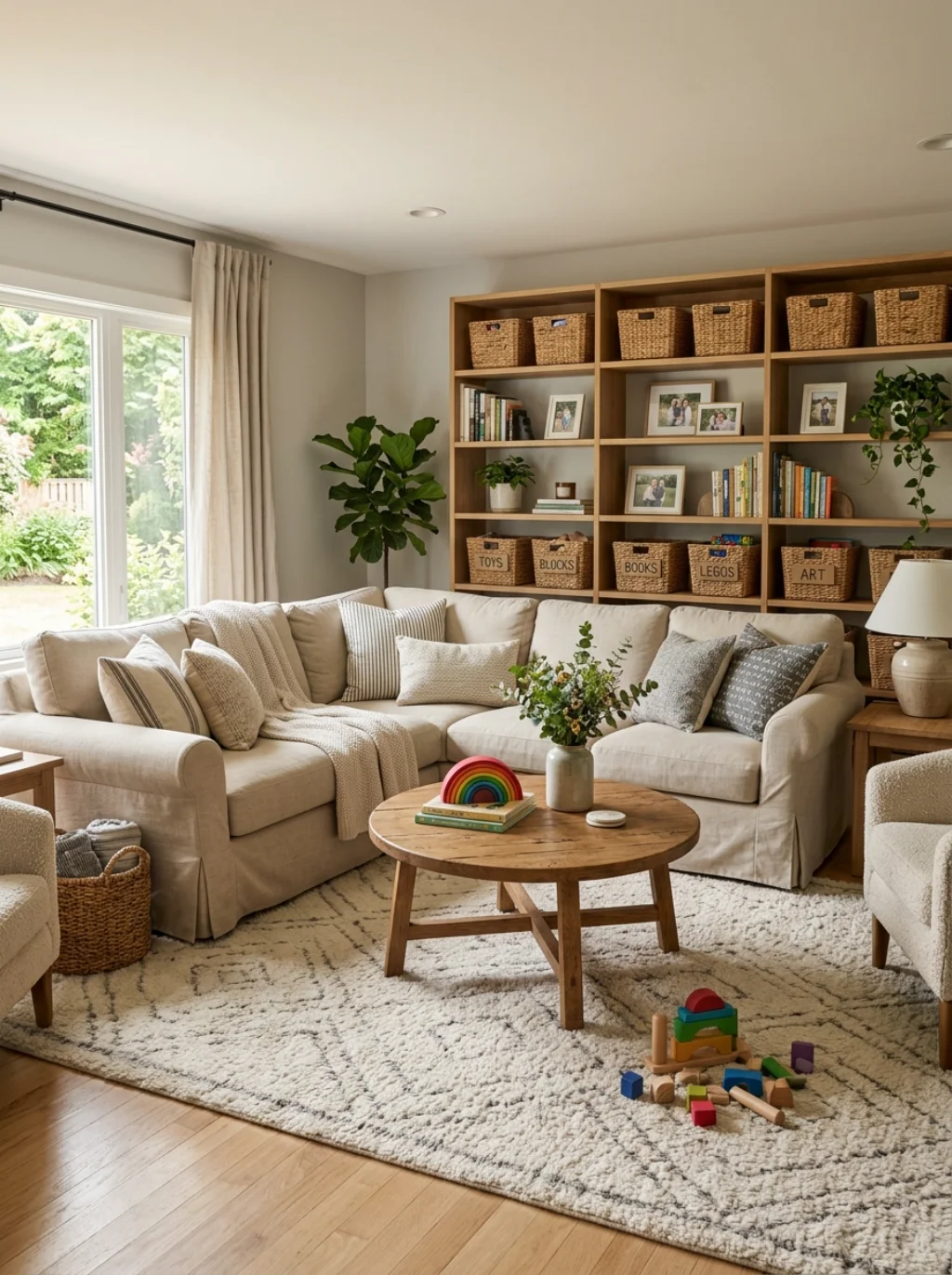 Design a Kid-Friendly Family Room That's Stylish Too