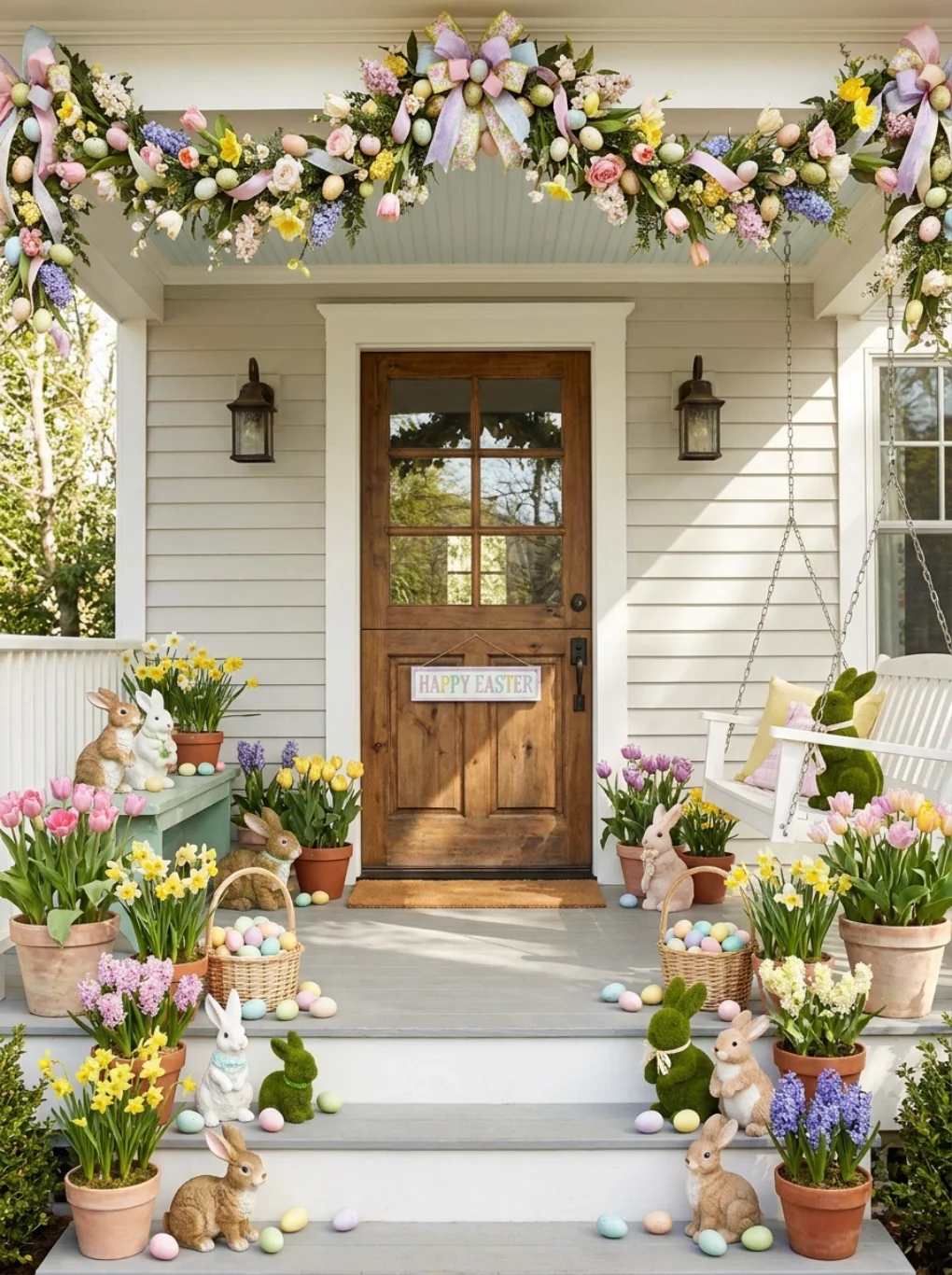Easter and Spring Holiday Porch Decorations