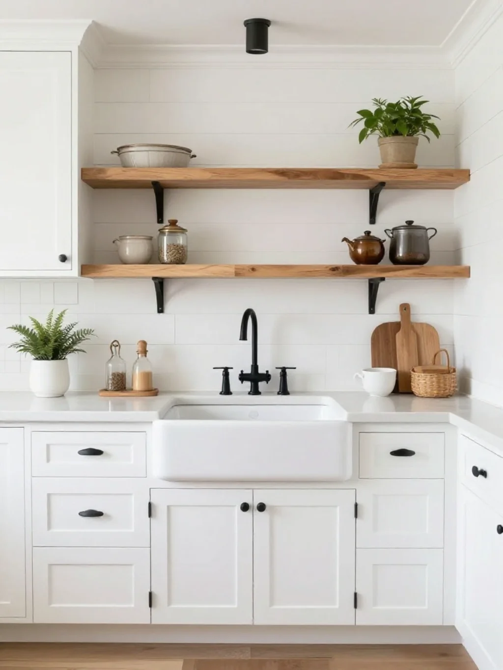 Farmhouse-Style White Kitchen Inspiration