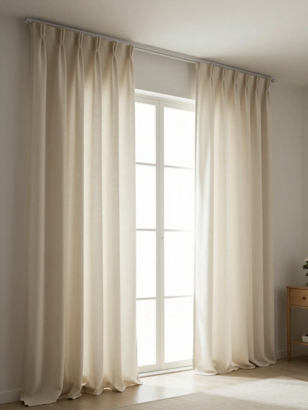 Hang Curtains Close to the Ceiling