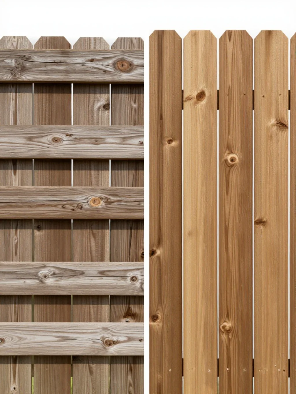 Horizontal vs Vertical Wood Fence Panels