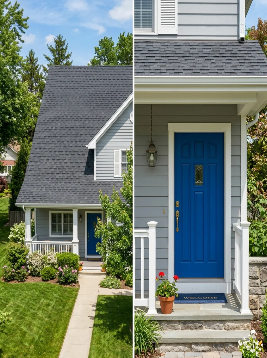 How to Choose a Front Door Color Based on Roof Color