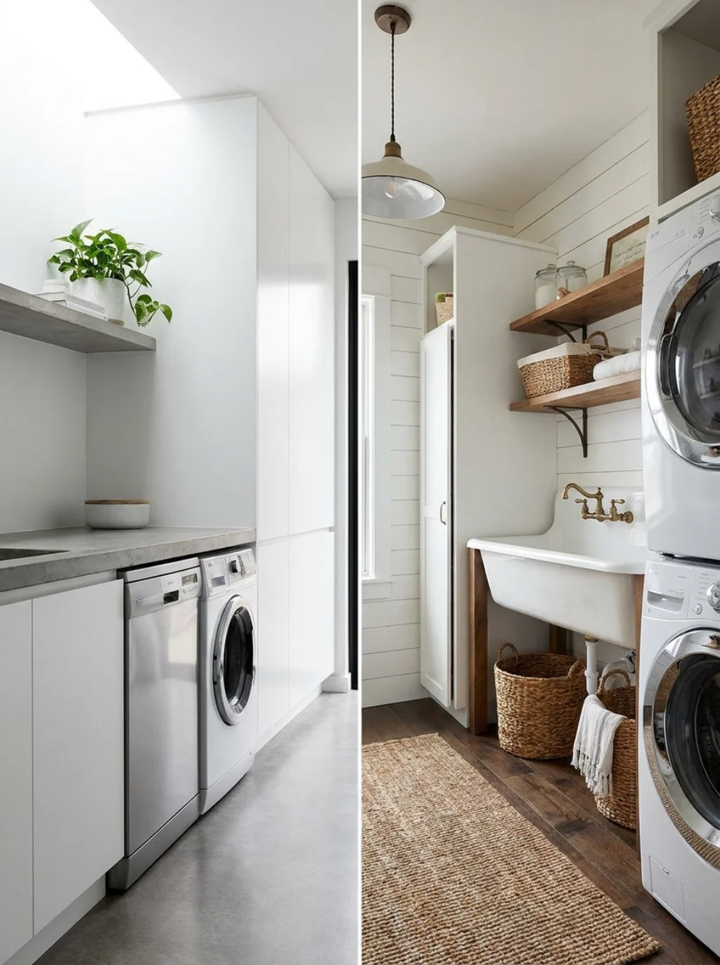 Modern vs Farmhouse Laundry Room Design Styles